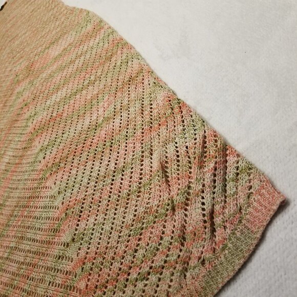 100% Cotton Crochet Knit Bodycon Dress Pink/Green/Beige Maxi Long Medium NWT C&C - Picture 7 of 11